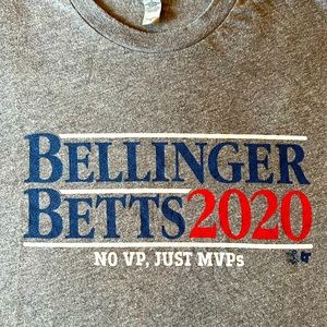 L.A. Dodgers Vintage Cody Bellinger Mookie Betts 2020 MVP T-Shirt.